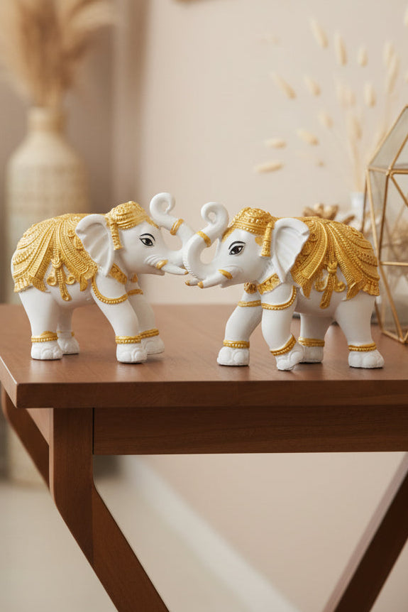 Handcrafted Polyresin Elephant Statue (5.5 Inch) – Decorative Showpiece for Home, Office & Vastu | Premium Gift Item
