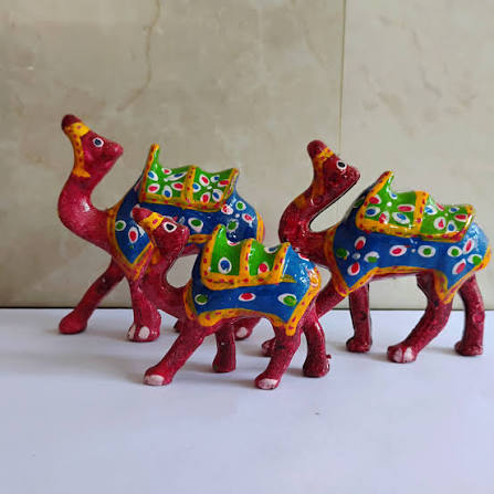 Set of 3 camel, paper mache