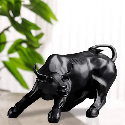 Polyresin 12 inch BIG BULL statue, stock market growth symbol